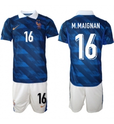 Men's France #16 M.MAIGNAN National Team FIFA x World Cup 2026 Home On Field Jersey