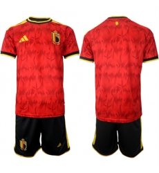 Men's Belgium Blank National Team FIFA x World Cup 2026 Home Red On Field Jersey