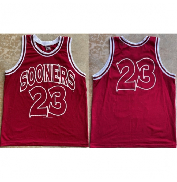 Men's Oklahoma Sooners #23 Wayman Tisdale Red Stitched Basketball Jersey