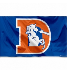 2Pcs WinCraft Denver Broncos Throwback Flag and Banner
