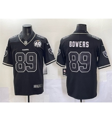 Men's Las Vegas Raiders #89 Brock Bowers Black Shadow Vapor Limited Stitched Jersey