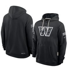 Men's Washington Commanders Black 2026 Salute to Service Sideline Dri-FIT Pullover Hoodie