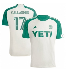 Mens Austin FC Jon Gallagher adidas Tan 2024 The Armadillo Kit Replica Player Jersey
