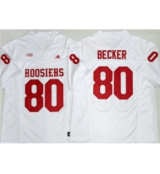 Men's Indiana Hoosiers #80 Charlie Becker White 2026 F.U.S.E. Stitched Basketball Jerseys