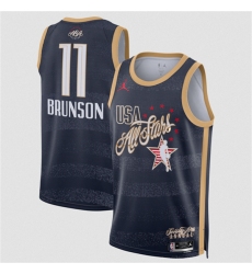 Men's 2026 All-Star #11 Jalen Brunson Navy Stitched Basketball Jersey