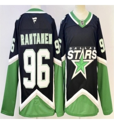 Men's Dallas Stars #96 Mikko Rantanen Black 2025-26 Alternate Stitched Hockey Jersey