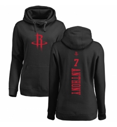 NBA Women's Nike Houston Rockets #7 Carmelo Anthony Black One Color Backer Pullover Hoodie