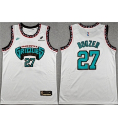 Men's Memphis Grizzlies #27 Cameron Boozer White 2026 Draft Stitched Jersey