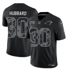 Men's Carolina Panthers #30 Chuba Hubbard Black F.U.S.E. 2026 Salute to Service Limited Football Stitched Jersey