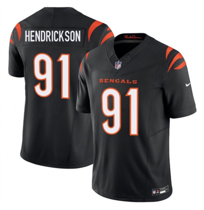 Men's Cincinnati Bengals #91 Trey Hendrickson Black 2025 F.U.S.E. Vapor Untouchable Limited Football Stitched Jersey