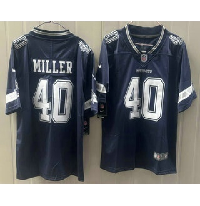 Men's Dallas Cowboys #40 Von Miller Limited Navy Vapor Jersey