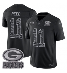 Men's Green Bay Packers #11 Jayden Reed Black 2026 F.U.S.E. Salute to Service Limited Football Stitched Jersey