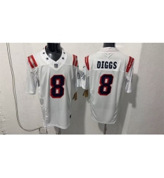 Men's New England Patriots #8 Stefon Diggs White F.U.S.E. Vapor Limited Football Stitched Jersey