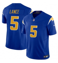 Men's Los Angeles Chargers #5 Trey Lance Royal 2026 F.U.S.E Vapor Limited Football Stitched Jersey