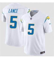 Men's Los Angeles Chargers #5 Trey Lance White 2026 F.U.S.E. Vapor Limited Football Stitched Jersey