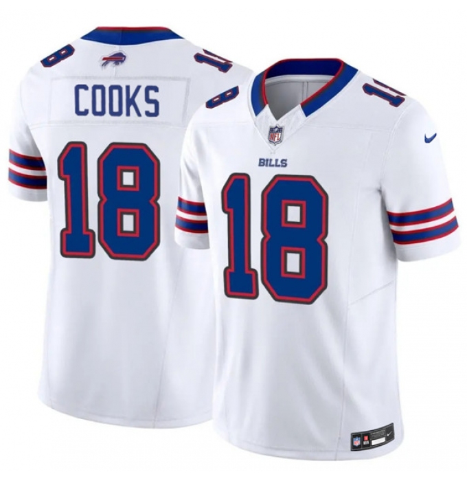 Men's Buffalo Bills #18 Brandin Cooks White 2025 F.U.S.E. Vapor Untouchable Limited Football Stitched Jersey