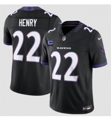 Men's Baltimore Ravens #22 Derrick Henry Black 2026 With 1-Star C F.U.S.E. Alternate Vapor Limited Football Stitched Jersey