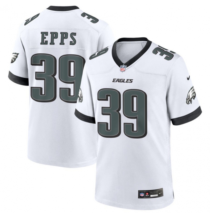Men's Philadelphia Eagles #39 Marcus Epps White 2025 Vapor Untouchable Limited Stitched Football Jersey