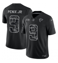 Men's Atlanta Falcons #9 Michael Penix Jr. Black F.U.S.E. 2026 Salute to Service Limited Football Stitched Jersey