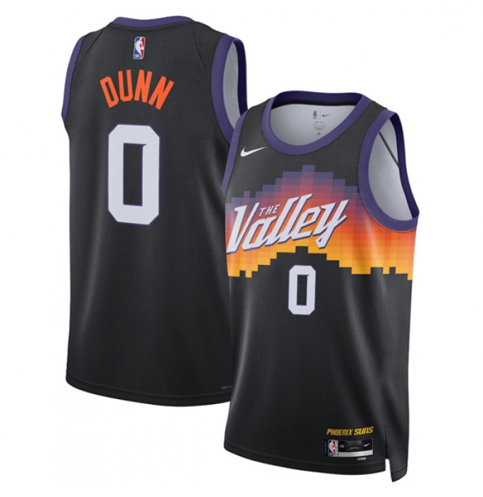 Men's Phoenix Suns #0 Ryan Dunn Black 2025-26 City Edition Stitched Basketball Jersey