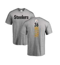 Football Pittsburgh Steelers #36 Jerome Bettis Ash Backer T-Shirt