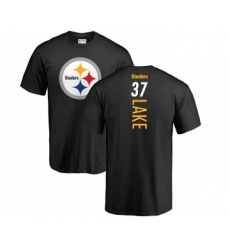 Football Pittsburgh Steelers #37 Carnell Lake Black Backer T-Shirt
