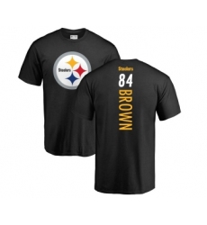 Football Pittsburgh Steelers #84 Antonio Brown Black Backer T-Shirt