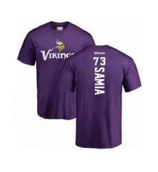 Football Minnesota Vikings #73 Dru Samia Purple Backer T-Shirt