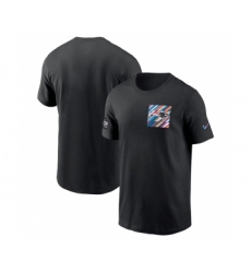 Men's New England Patriots Black 2023 Crucial Catch Sideline Tri-Blend T-Shirt