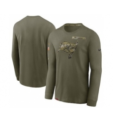 Men's Tampa Bay Buccaneers Football Olive 2021 Salute To Service Performance Long Sleeve T-Shirt