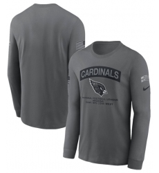 Men's Arizona Cardinals Gray 2026 Salute to Service Long Sleeve T-Shirt