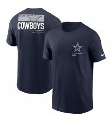 Men's Dallas Cowboys Navy Team Incline T Shirt