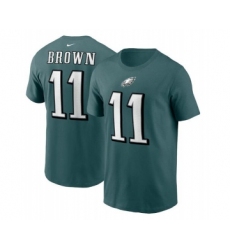 Men's Philadelphia Eagles #11 A. J. Brown 2022 Green Name & Number T-Shirt