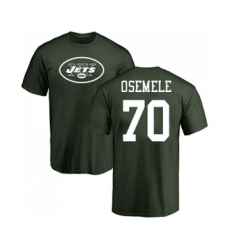 Football New York Jets #70 Kelechi Osemele Green Name & Number Logo T-Shirt