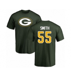 Football Green Bay Packers #55 Za'Darius Smith Green Name & Number Logo T-Shirt