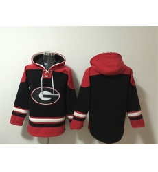 Men's Georgia Bulldogs Blank Black Ageless Must-Have Lace-Up Pullover Hoodie