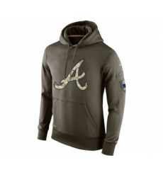 Men's Atlanta Braves Nike Olive Salute To Service KO Performance Hoodie