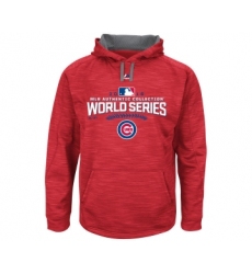 Chicago Cubs Scarlet 2016 World Series Champions Locker Room Streak Fleece Men's Pullover Hoodie