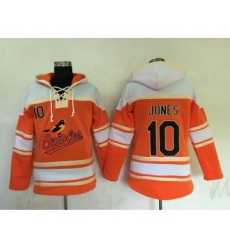 Men's Baltimore Orioles #10 Adam Jones Orange Baseball MLB Hoodie