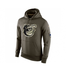 Men's Baltimore Orioles Nike Olive Salute To Service KO Performance Hoodie