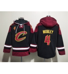 Men's Cleveland Cavaliers #4 Evan Mobley Black Red Ageless Must-Have Lace-Up Pullover Hoodie