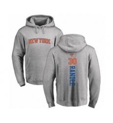 Basketball New York Knicks #30 Julius Randle Ash Backer Pullover Hoodie