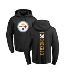 Football Pittsburgh Steelers #56 Anthony Chickillo Black Backer Pullover Hoodie