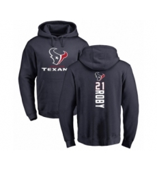 Football Houston Texans #21 Bradley Roby Navy Blue Backer Pullover Hoodie