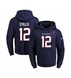 Football Men's Houston Texans #12 Kenny Stills Navy Blue Name & Number Pullover Hoodie
