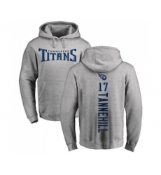 Football Tennessee Titans #17 Ryan Tannehill Ash Backer Pullover Hoodie