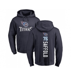 Football Tennessee Titans #76 Rodger Saffold Navy Blue Backer Pullover Hoodie