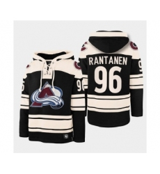 Men's Colorado Avalanche #96 Mikko Rantanen Black All Stitched Sweatshirt Hoodie