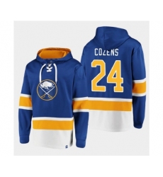 Men's Buffalo Sabres #24 Dylan Cozens Royal Ageless Must-Have Lace-Up Pullover Hoodie