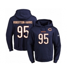 Football Men's Chicago Bears #95 Roy Robertson-Harris Navy Blue Name & Number Pullover Hoodie